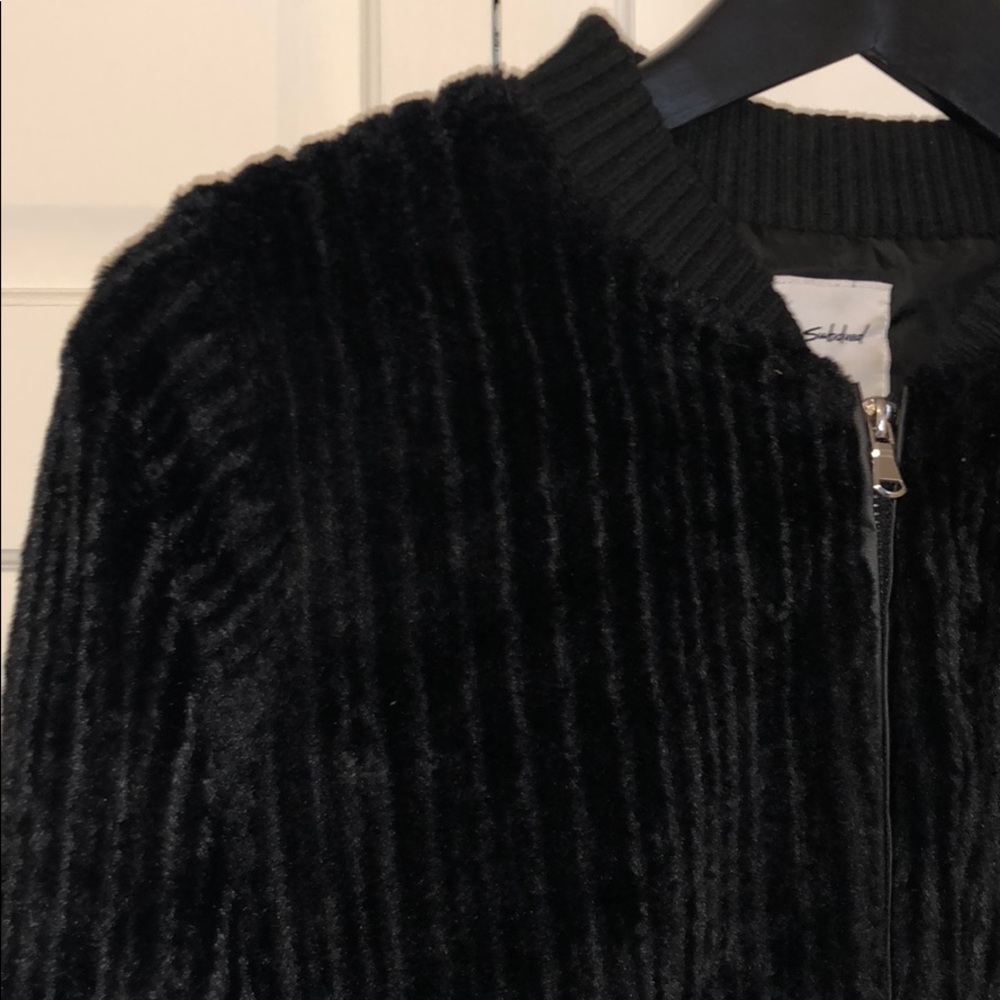 Fur bomber jacket